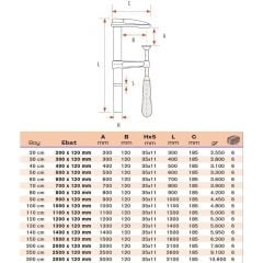 BULUT Büyük İşkence Döküm 70 cm 700x120mm