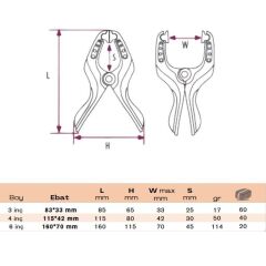 BULUT Mandal Tipi Plastik İşkence 4 inç Orta Boy 115*42 mm