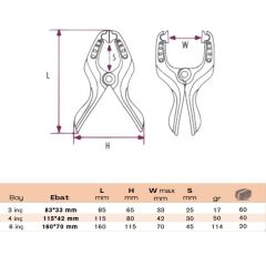 BULUT Mandal Tipi Plastik İşkence 6 inç Büyük Boy 160*70 mm