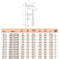 BULUT Uzun Çeneli İşkence 30 cm - 300x215 mm