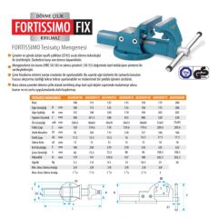 Kanca Fortissimo Tesisatçı Mengenesi 175 mm