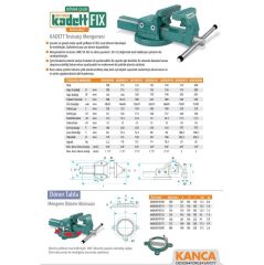 Kanca Kadett Tesisatçı Mengenesi 200 mm
