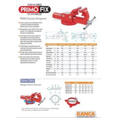 Kanca Primo Tesisatçı Mengenesi 100 mm